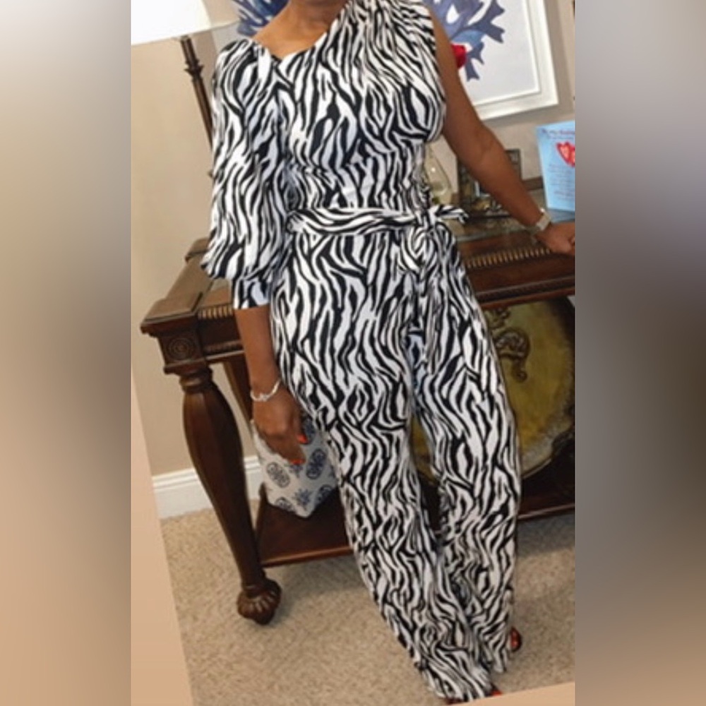 Zebra Print Jumpsuit